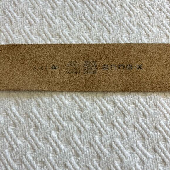 Vintage Anne-X Women’s Small Tan Leather Western Fringe Belt 29” Length BOHO - Picture 5 of 11